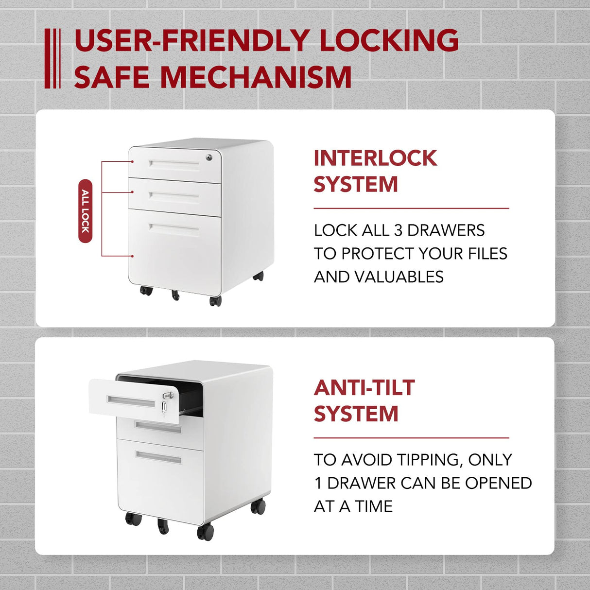 SANODESK Dual Motor L-Shaped Electric Standing Desk Height Adjustable Stand up Desk with 3 Drawer File Cabinet,63 x 40 Inches White Top/White Frame SANODESK