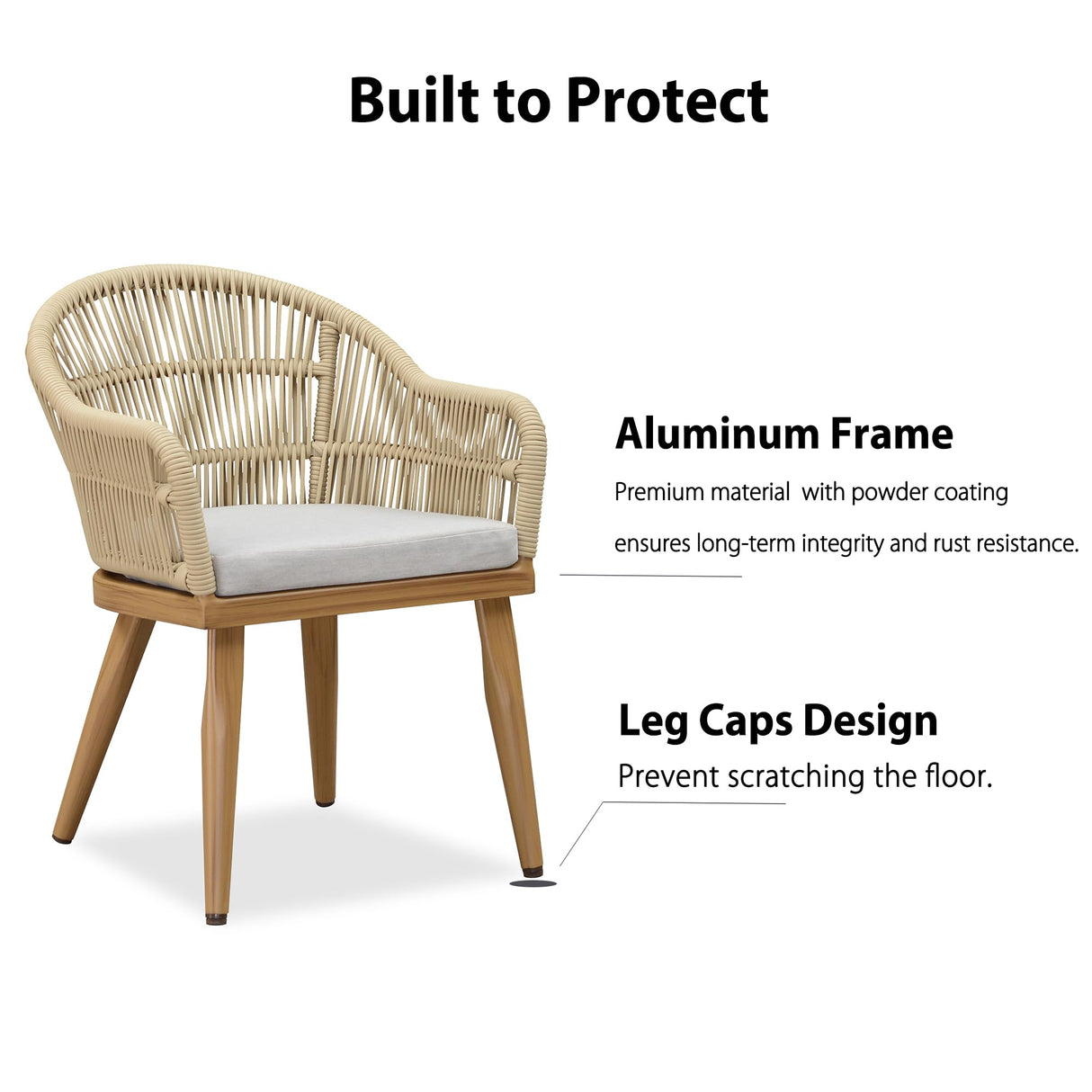 PURPLE LEAF 11 Pieces Patio Dining Set with Outdoor Aluminium Dining Table and Woven Chairs Modern Metal Furniture Cushions Sets for Garden Yard Indoor Decor Kitchen Teak PURPLE LEAF