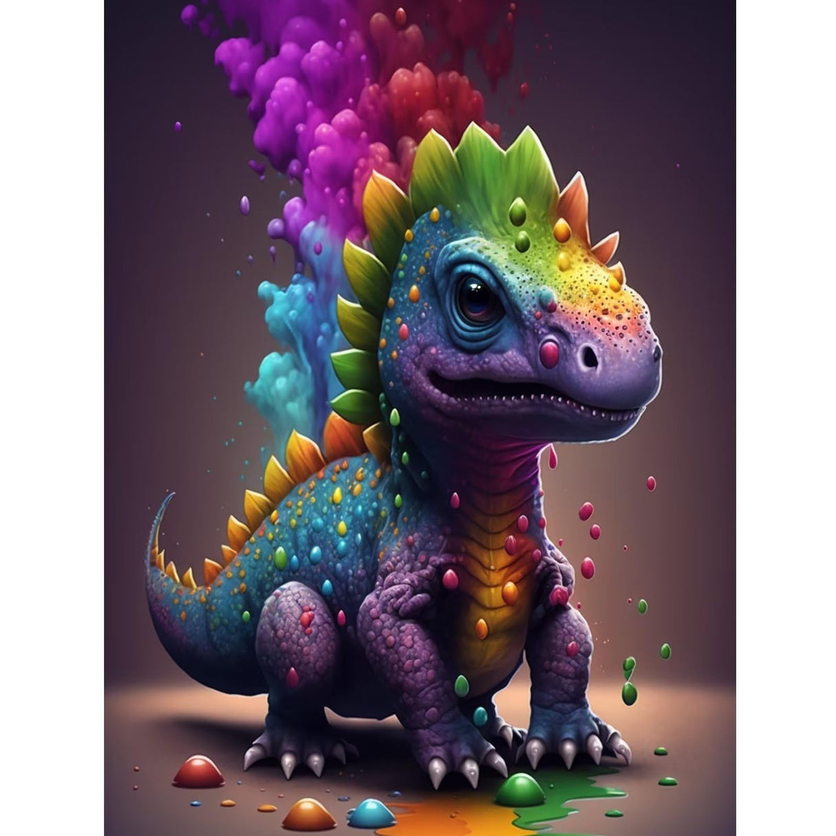 DIY Diamond Painting Kits for Adults, Good Little Dinosaur Round Full Drill 5D DIY Diamond Painting Art Kits for Home Decoration and Room Wall Decor 8x12 inch CoHraeu