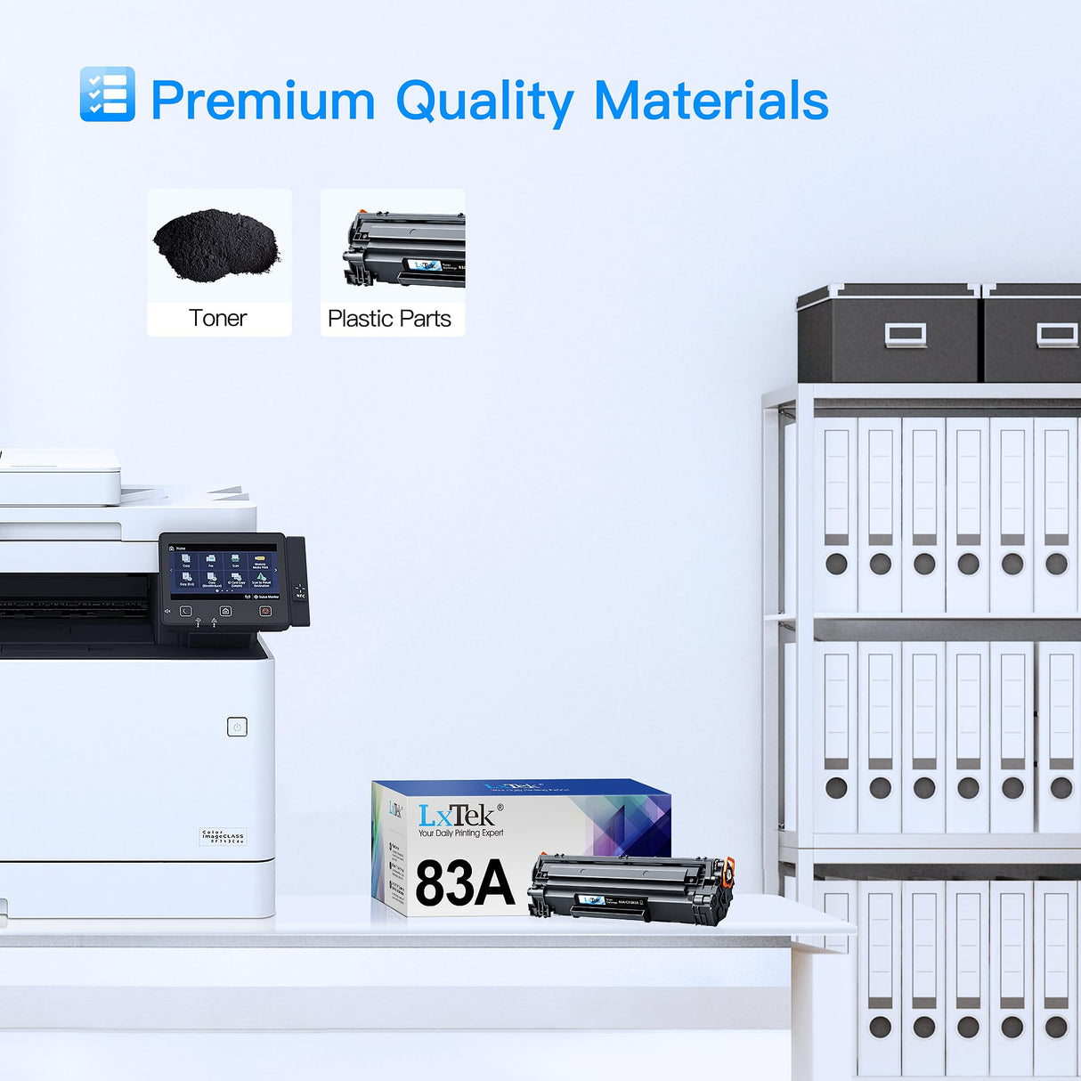 LxTek Compatible Toner Cartridge 83A Replacement for HP 83A CF283A Compatible with Laserjet Pro MFP M125nw M201dw M225dw M201n M125a M127fn M127fw, 2 Black LxTek