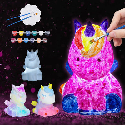 Minleway Paint Your Own Unicorn Lamp Kit, Arts and Crafts for Kids Ages 8-12,Art Supplies Birthday Gifts for Friends Kids, Arts & Crafts for Girls Ages 6-8 8-12
