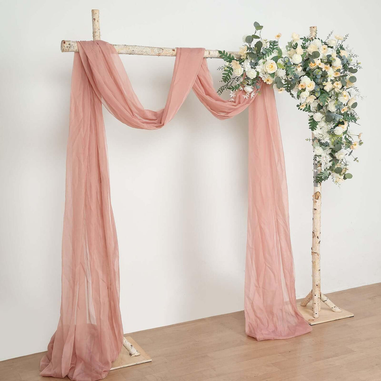 Efavormart 7.5ft Natural Birch Wood Square Wedding Arch, Rustic Arbor Photography Backdrop Stand Efavormart.com