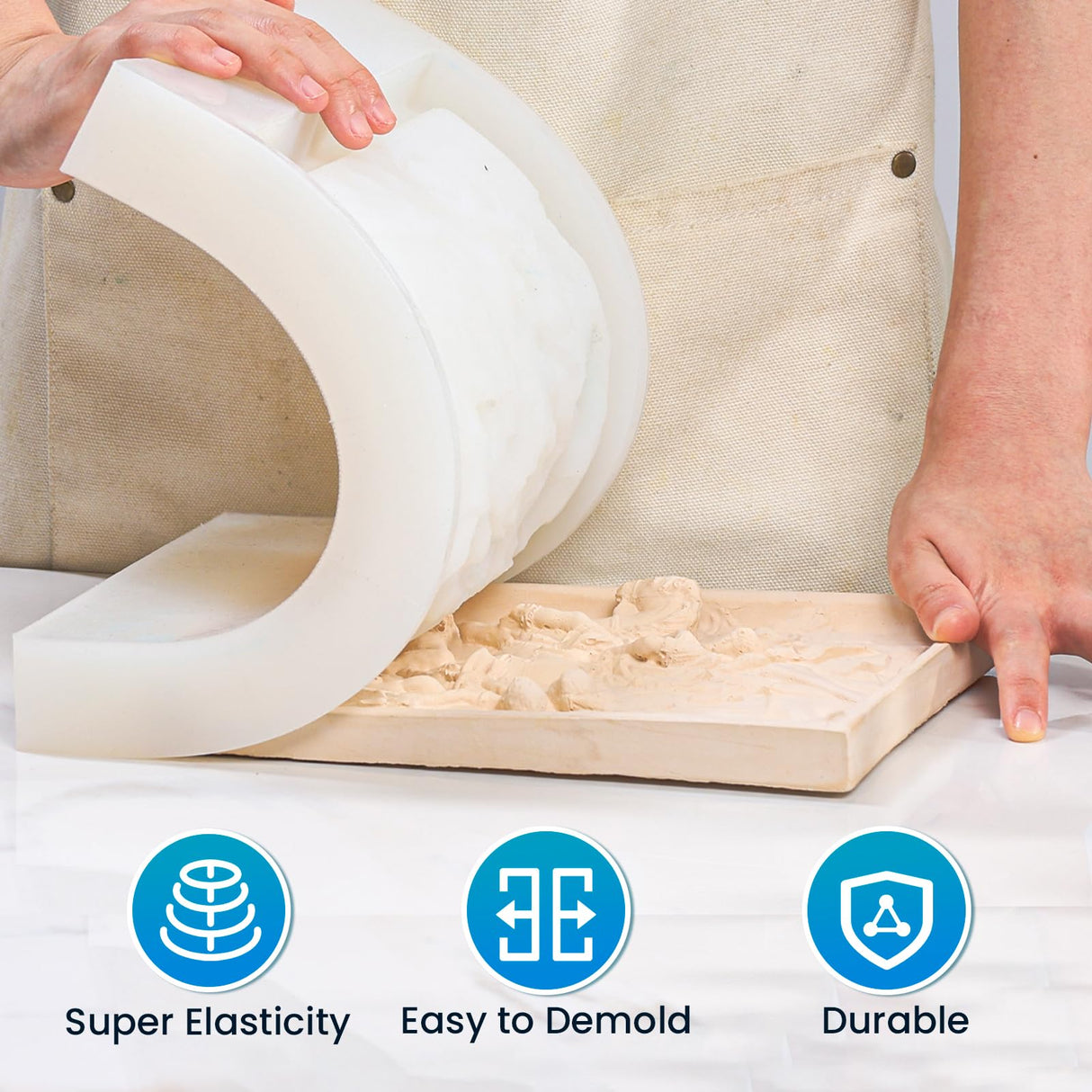 LET'S RESIN Silicone Mold Making Kit 72oz, 20A Non-Toxic Platinum Silicone Rubber for Mold Maker, Beginners, Ideal Liquid Silicone for Casting Resin, 3D Molds, 1:1 Mixing by Weight, Translucent LET'S RESIN