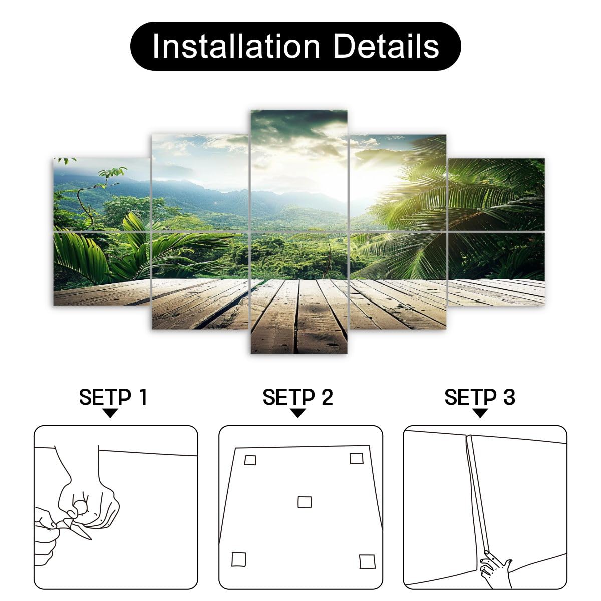 10 Pack Acoustic Panels jungle seychelles island Acoustical Soundproof Wall Panels Sound Absorbing Panel Reduce Room Echo Reverberation Acoustic Treatment AT5ZR4PD