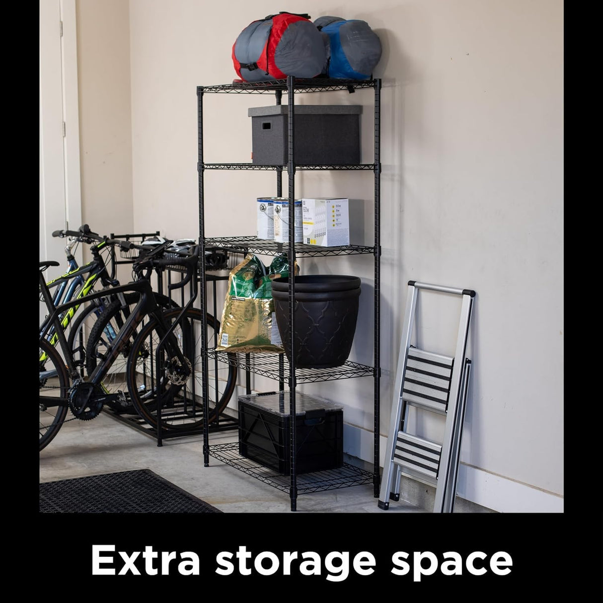 Internet's Best 5-Shelf Adjustable Wire Shelving | Heavy Duty Storage Rack | Metal Shelf for Garage, Restaurant, Industrial Use - Wide Unit Shelves, Sturdy Steel Frame | Black | 36" W x 18" D x 72" H Internet's Best