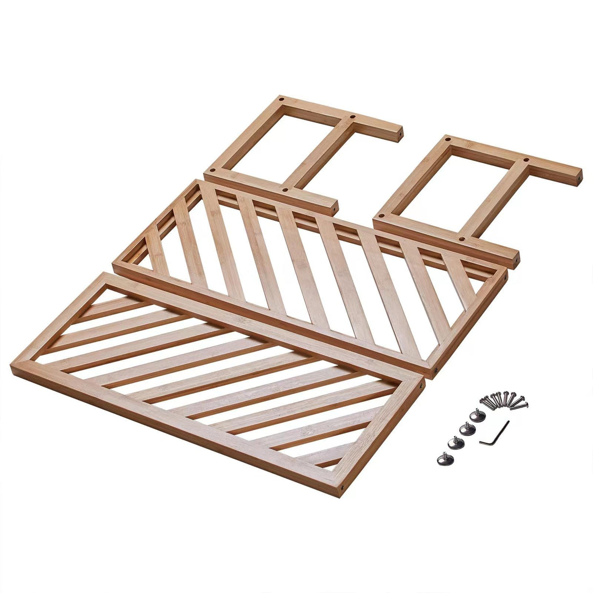 Flyxiregg 2-Tier Bamboo Shoe Rack Bench, Stackable Shoe Storage Bench Organizer Free Standing Shoe Shelf for Entryway and Closet Hallway, Bamboo Rack in Different Combinations, 27.6"x10.3"x11" (Wood) Flyxiregg