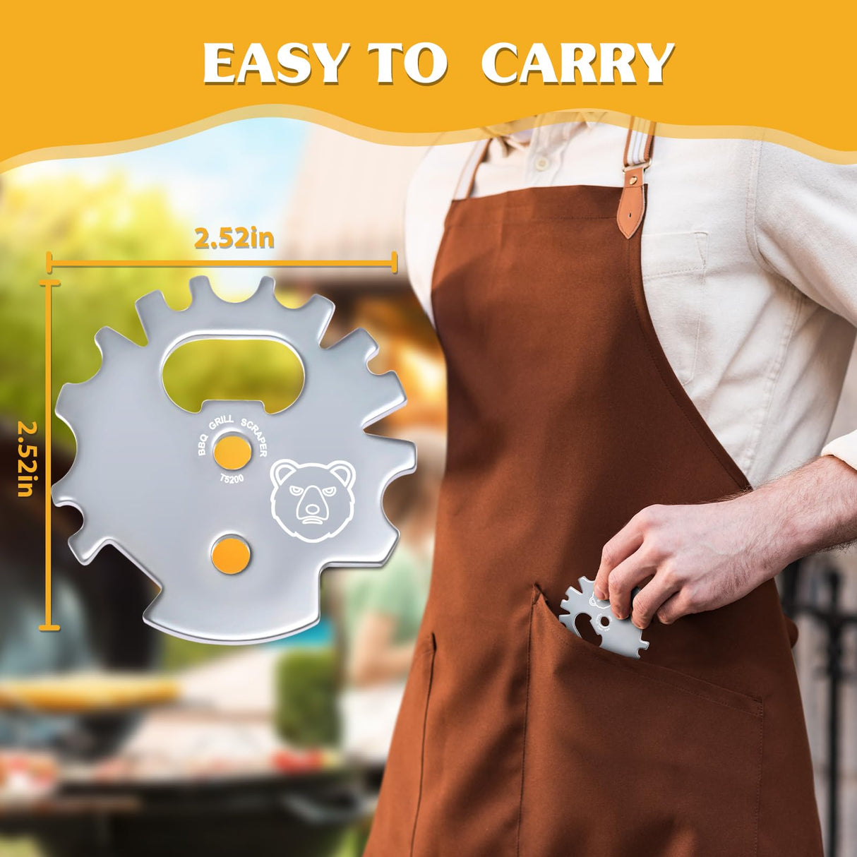 BBQ Smoker Accessories Grilling Gifts for Men: Stocking Stuffers for Men Women Adults Kitchen Gadgets Cooking Grill Scraper Outdoor Mens Gifts for Dad Teen Boys Husband Christmas Ideas Cool Tools DR.LILIANG