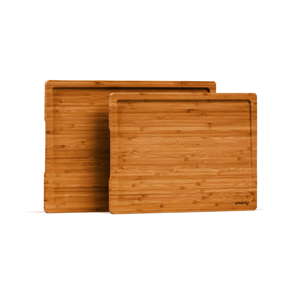 SMIRLY Wood Cutting Boards For Kitchen - Bamboo Cutting Boards For Kitchen Cutting Board, Bamboo Cutting Board Set, Chopping Board, Butcher Block, SMIRLY