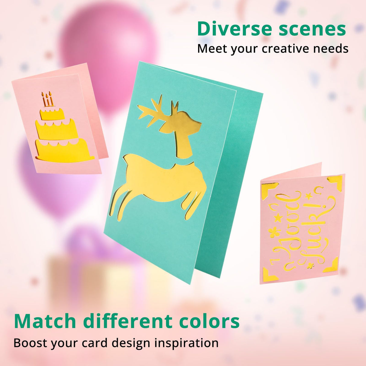 HTVRONT Insert Cards Bundle for Cricut Joy-Card Making Kit Include Insert Cards, Folded Cardstock, Envelope, Weeding Tools, Cricut Joy Card Mat, Suitable for DIY Valentine, Birthday, Holiday Card HTVRONT