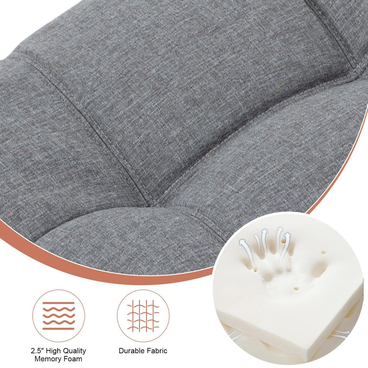 MUUEGM Futon Sofa Bed,Memory Foam Modern Convertible Couch Bed,Folding Futon Sleeper Couch with Compact Living Space,Apartment,Dorm,Bonus Room,71" D x 33" W x 31.5" H,Grey MUUEGM