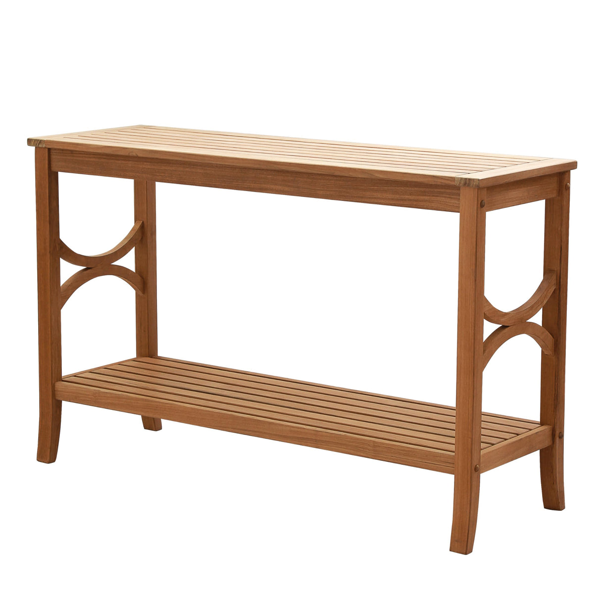 Cambridge Casual Chester Teak Wood Outdoor Console Table – Durable Accent Table for Patio, Deck, Porch and Garden - Perfect for Displaying Plants, Décor, Beverage and Other Outdoor Essential Cambridge Casual