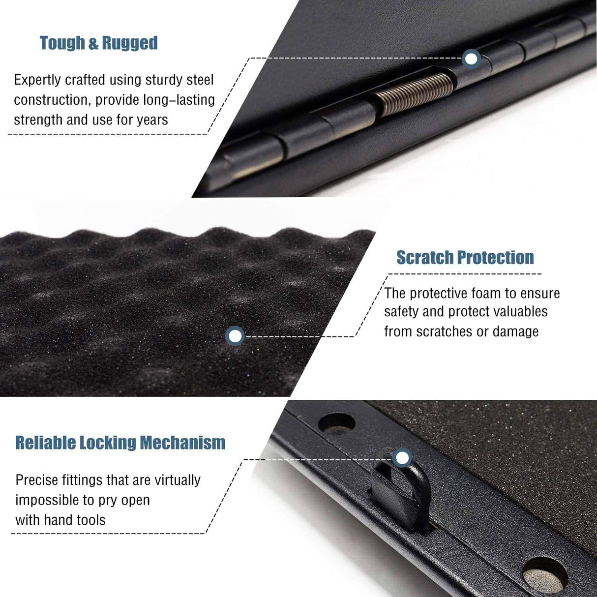 Gun Safe for Handgun with Quick Access Auto Open, Silent Mode, Full Foam Lining, Pistol Safe with Removable Shelf for Nightstand Home Bedside Car Office Use up to 4 Pistols Hosturn