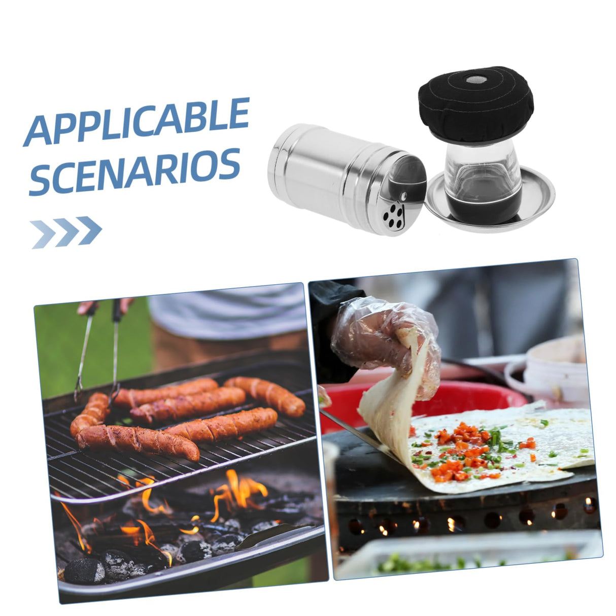 Unomor 1 Set Pancake Basting Tool Oil Mop Seasoning Jar Cooking Oil Applicator Oil Wiper for Pancake Wear-resistant Oil Spread Applicator Restaurant Oil Spread Stainless Steel Unomor