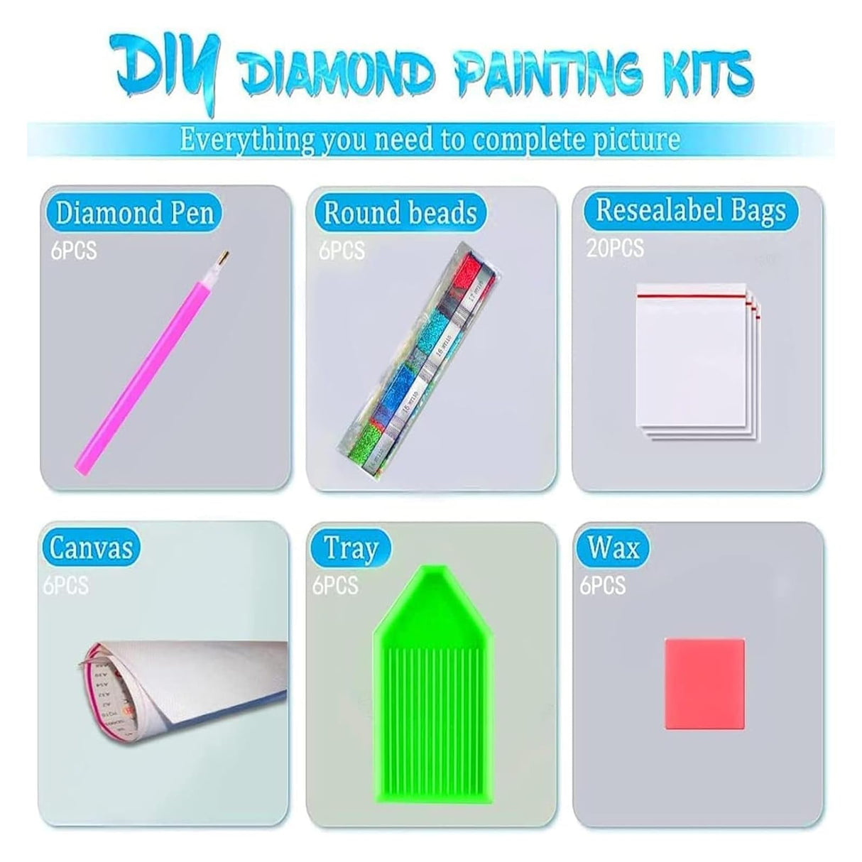 DOTSOPS Diamond Painting Kits Art Adults Painting Kit Crafts DIY 5D Diamond Art Packs Kits Full for Adults Beginner Home Wall Decoration Gift 11.8x15.7 Inches (6 Pack Landscape Abstract) DOTSOPS