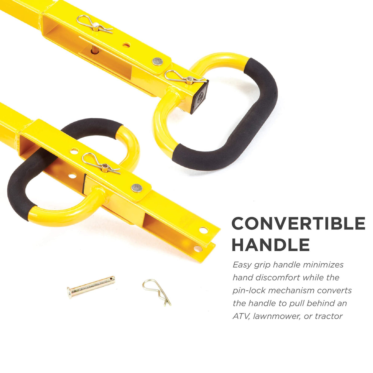 Gorilla Carts GOR1400-COM Steel Utility Cart, Heavy-Duty Convertible 2-in-1 Handle and Removable Sides, 12 cu ft, 1400 lb Capacity, Black Gorilla Carts