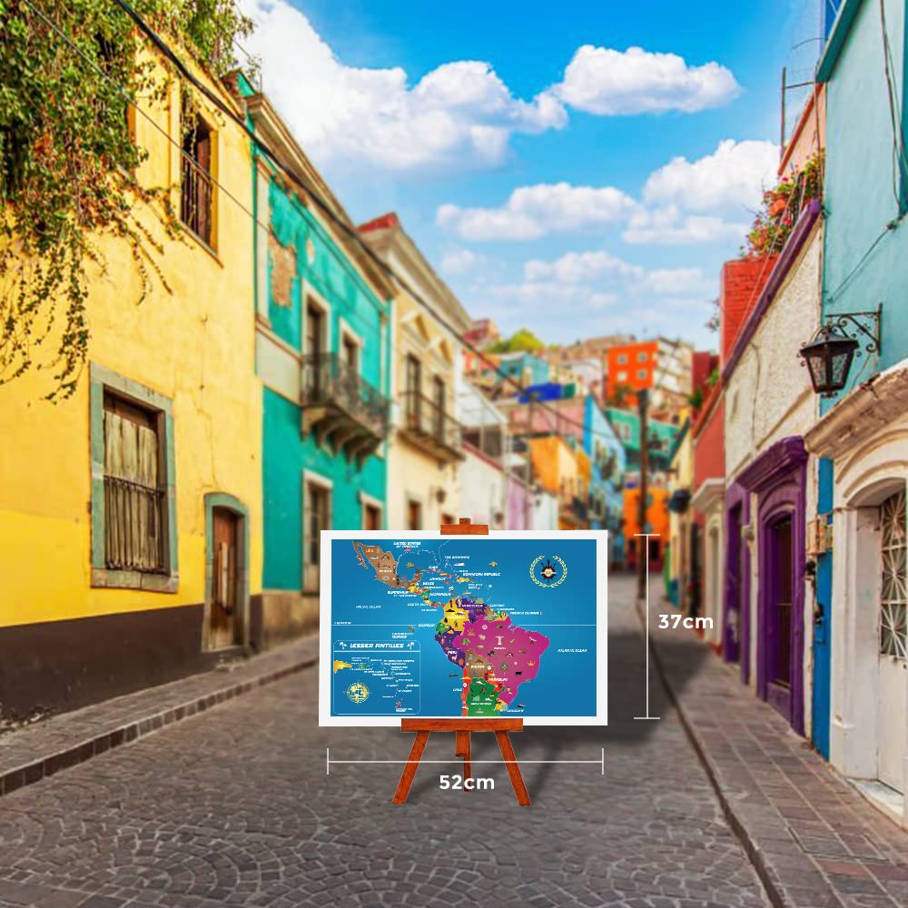 Latin America & Caribbean Map Puzzle – Map of South America – Jigsaw Puzzle-Educational History – 100 Piece Puzzles –The New World Continent – Mexico | Brazil | Chile | Peru | Colombia | South America THE BANTU SUN