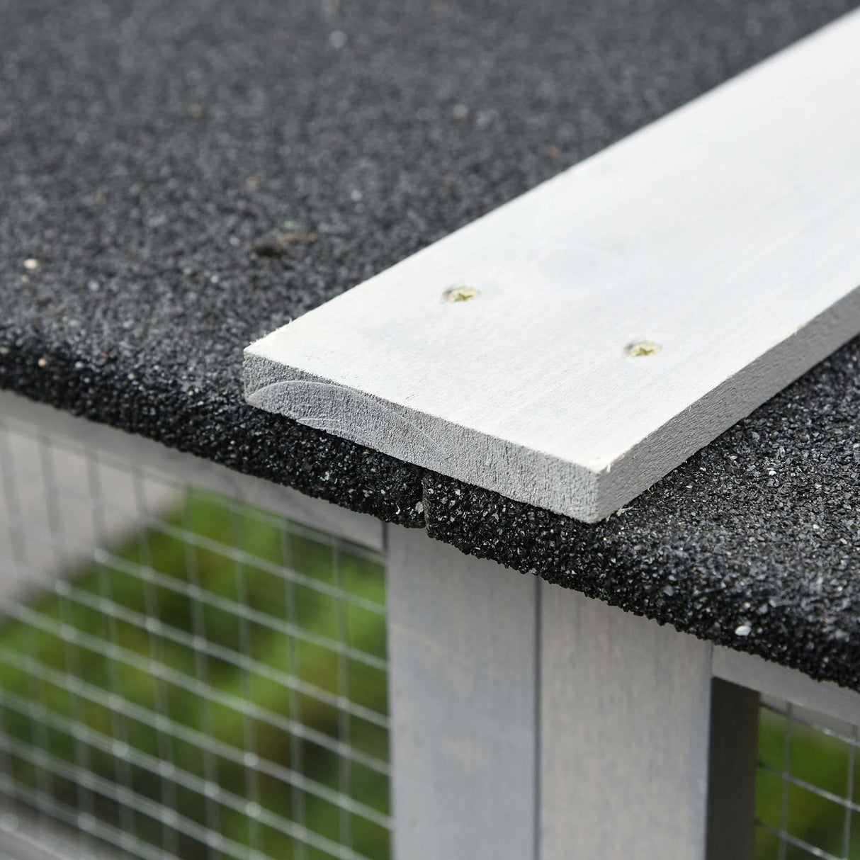 PawHut Outdoor Cat House Big Catio Wooden Feral Cat Shelter Enclosure with Large Spacious Interior, 6 High Ledges, Weather Protection Asphalt Roof, 71" L, Grey PawHut