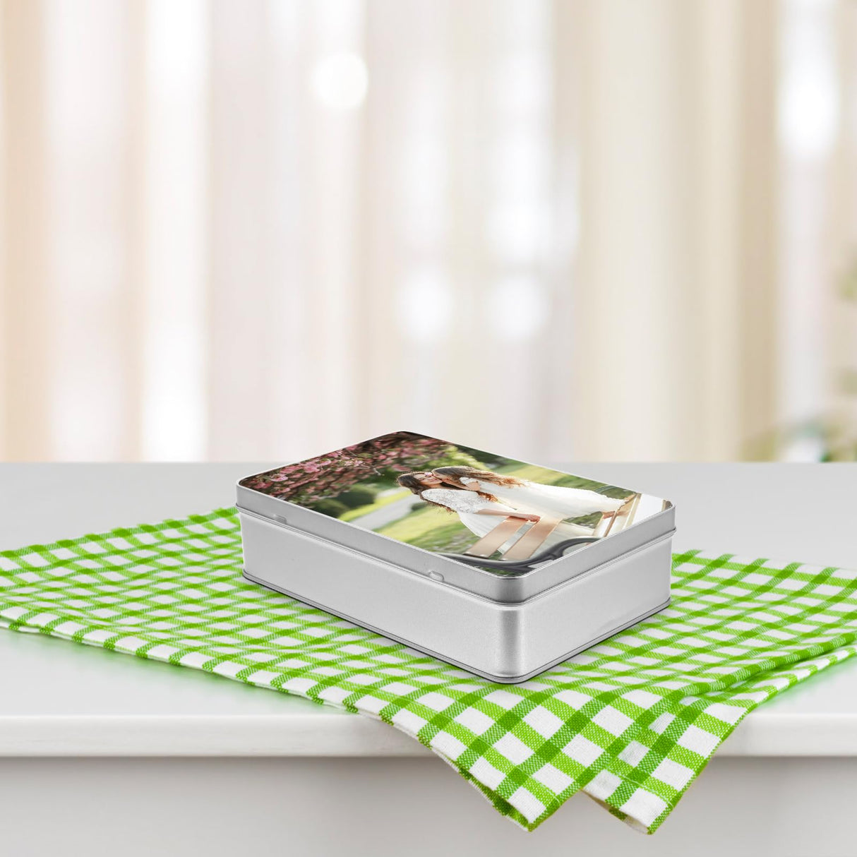 SOESFOUFU Storage Tins Box Sublimation Candy Tin Box Cake Iron Rectangle Treat Tin SOESFOUFU