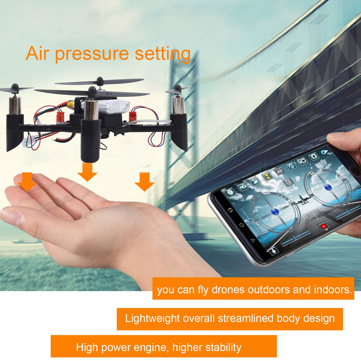 Bnineteenteam DIY Assembly Remote‑ Controlled Drone Kit Mini Quadcopter Plastic Metal Aircraft Educational Toy Bnineteenteam