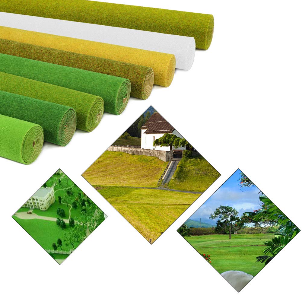 CP138 Artificial Model Grass Mat Trains Grass Green 40 x 100cm or 15.7"x 39"for Decoration Craft Scenery Model DIY Evemodel
