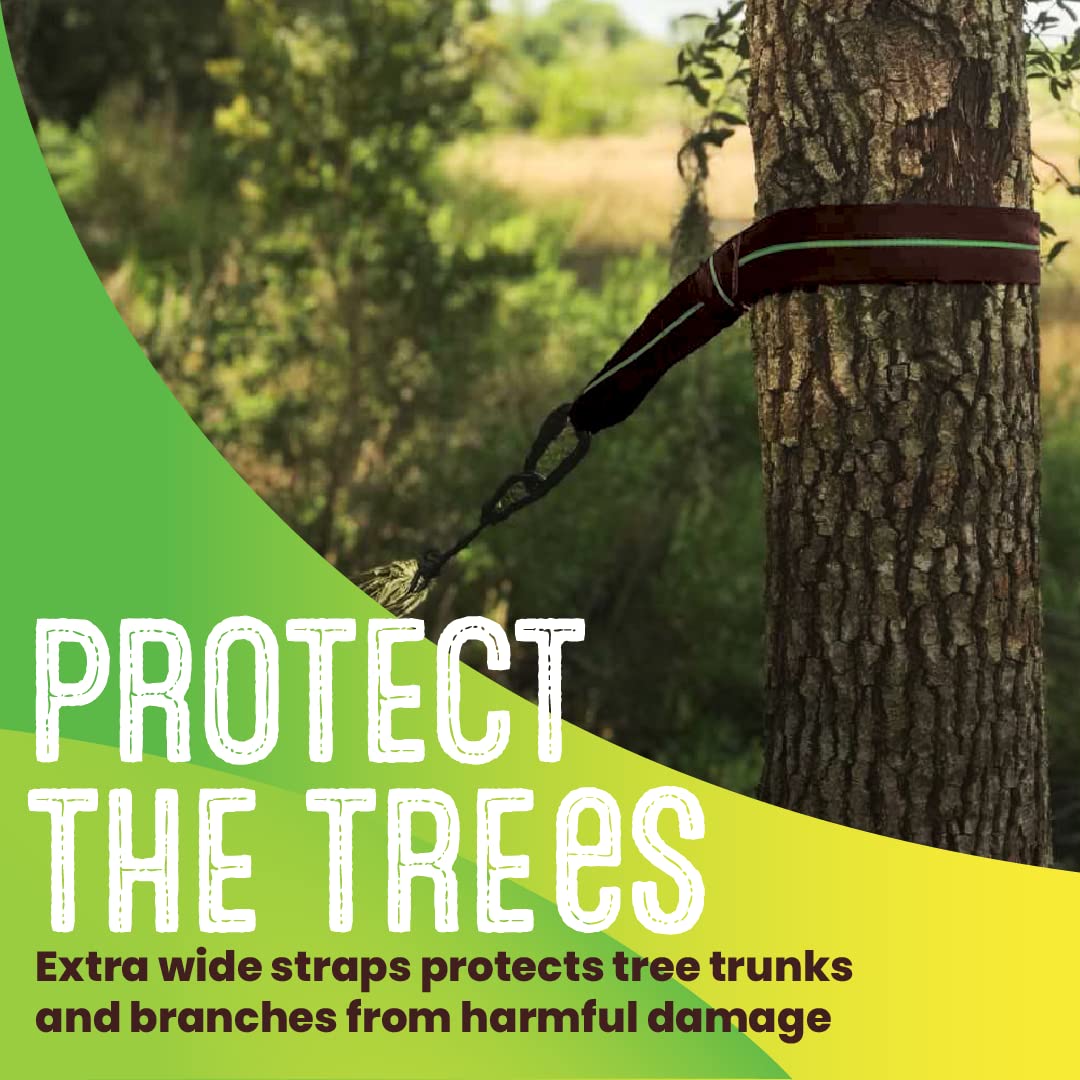 Swurfer Tree Swing Hammock Straps –Hanging Kit for Hammock, Tree Swings, Durable, Weatherproof, Rust Free, Secure Lock Snap Carabiners Included, Weight Limit 2200 lbs Per Strap (3 Feet - 2 Straps) Swurfer