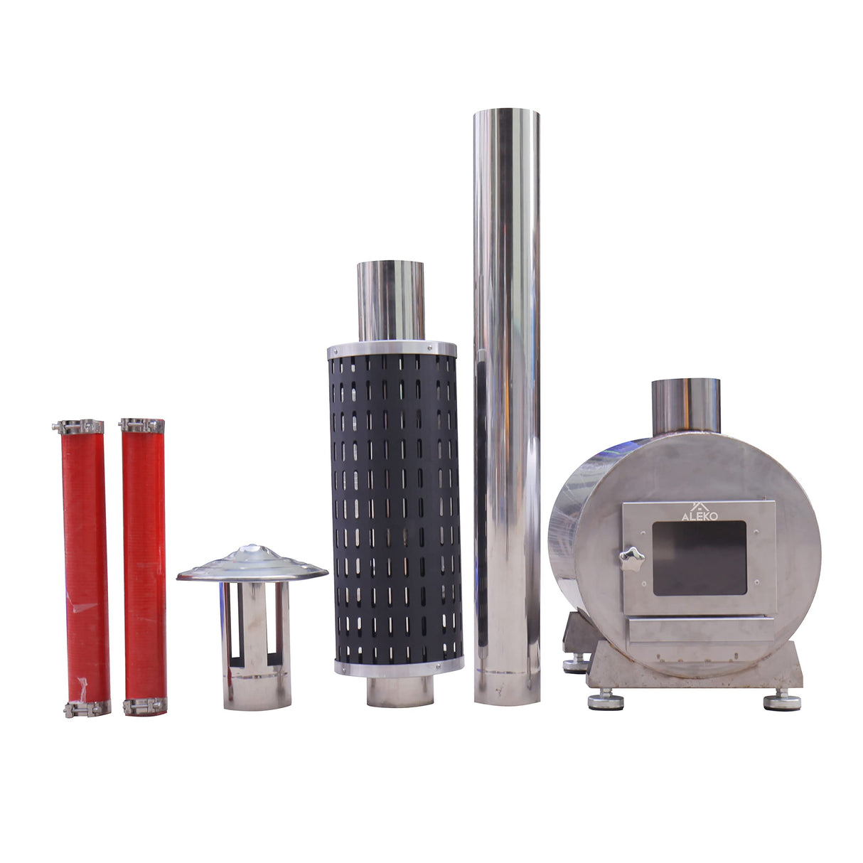 Wood-Fired Hot Tub and Ice Bath | Wood-Burning Hot Tub | Cold-Plunge Tub | 4-5 Person | 422 Water Gallon Capacity | Pine ALEKO