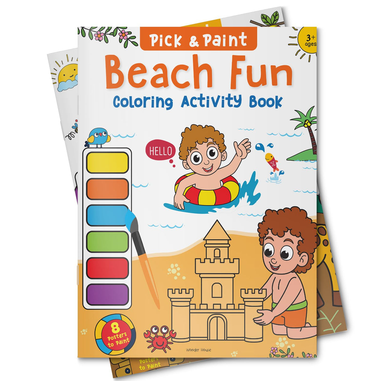 Beach fun: Pick and Paint Coloring Activity Book WoodArtSupply
