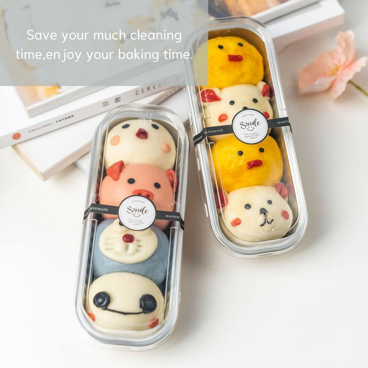 Findful Mini Loaf Baking Pans with Lids and Spoons (50 Pack, 6.8oz) Rectangle Aluminum Foil Baking Pans Tins Containers - Cupcake Containers Wrappers Cheesecake Creme Brulee Ramekins Findful