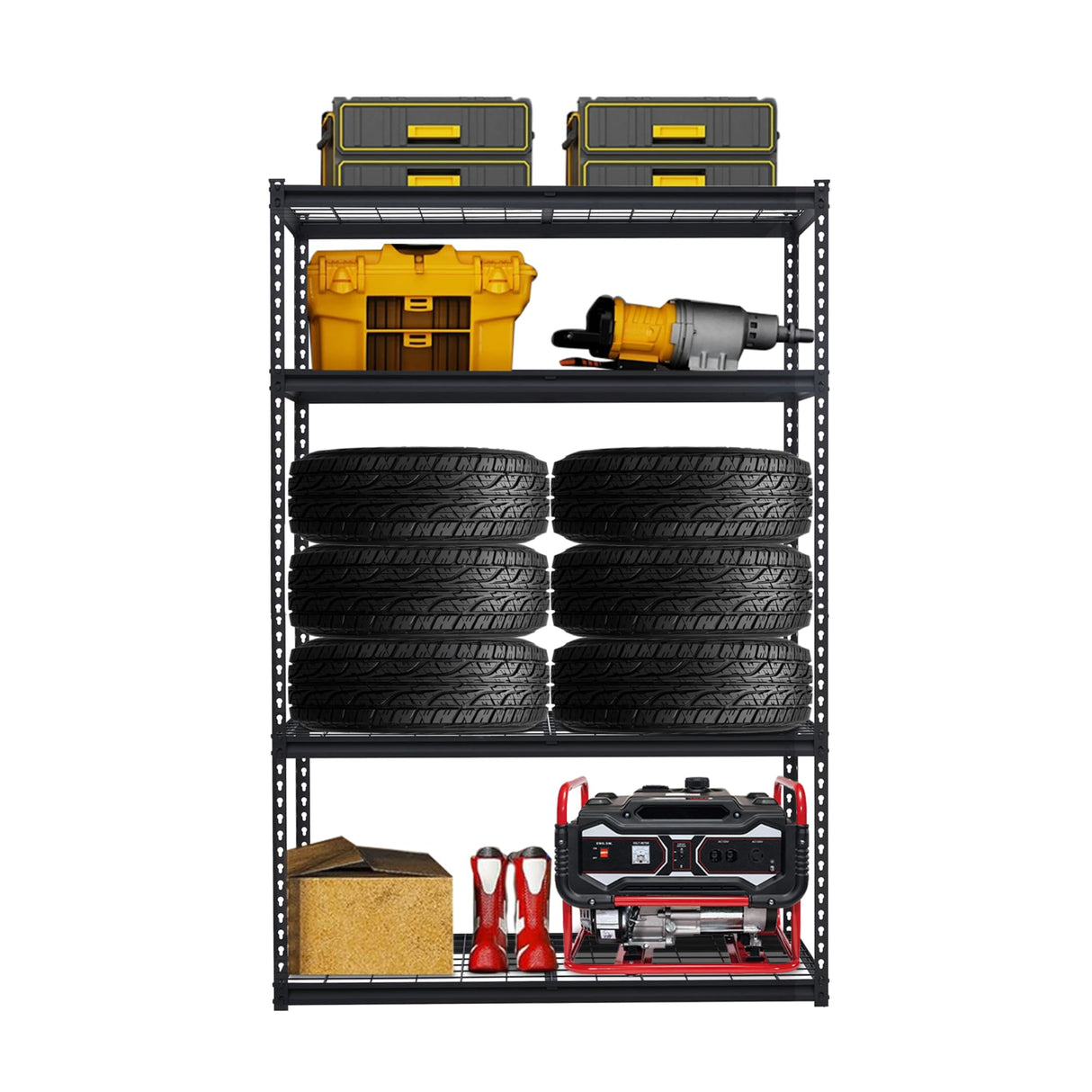 KOKEBREN Heavy Duty Storage Shelves 48x18x72 in, 2500Lbs Adjustable Metal Shelving for Garage Organization, Durable Garage Shelving Easy Assemble KOKEBREN