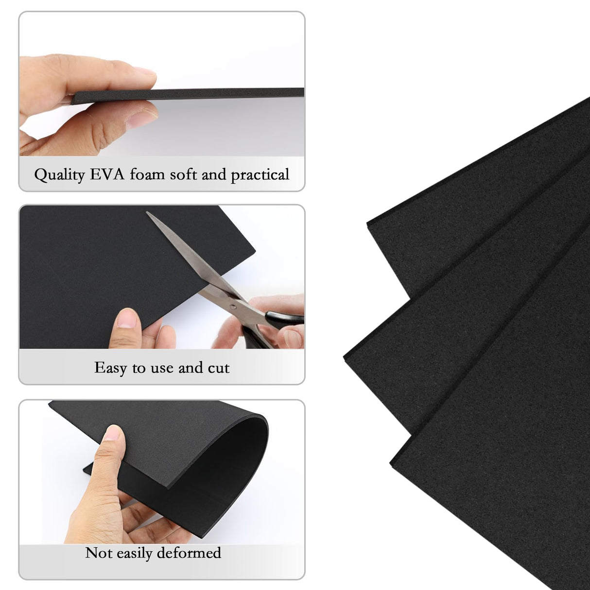 24 Pcs Embroidery Foam Sheets, 6" x 9" High Density 3mm Thick EVA Craft Foam for 3D Embroidery Crafts and Arts, Cosplay Costumes, DIY Projects, Quilting, Hats, Pillows AJLICHIBAN FUN