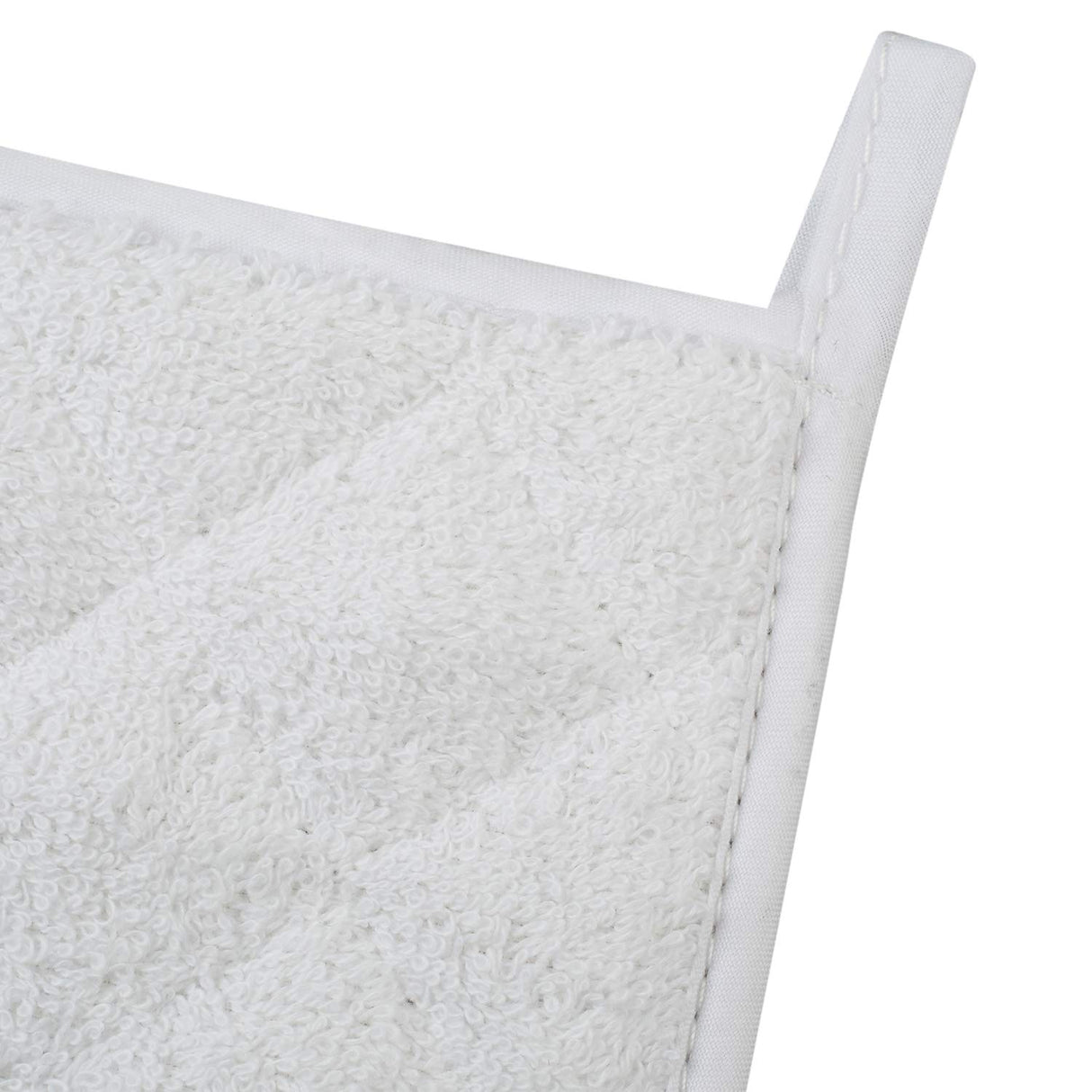 100% Cotton Kitchen Everyday Basic Terry Pot Holder Heat Resistant Coaster Potholder for Cooking and Baking Set of 5 White Lifaith