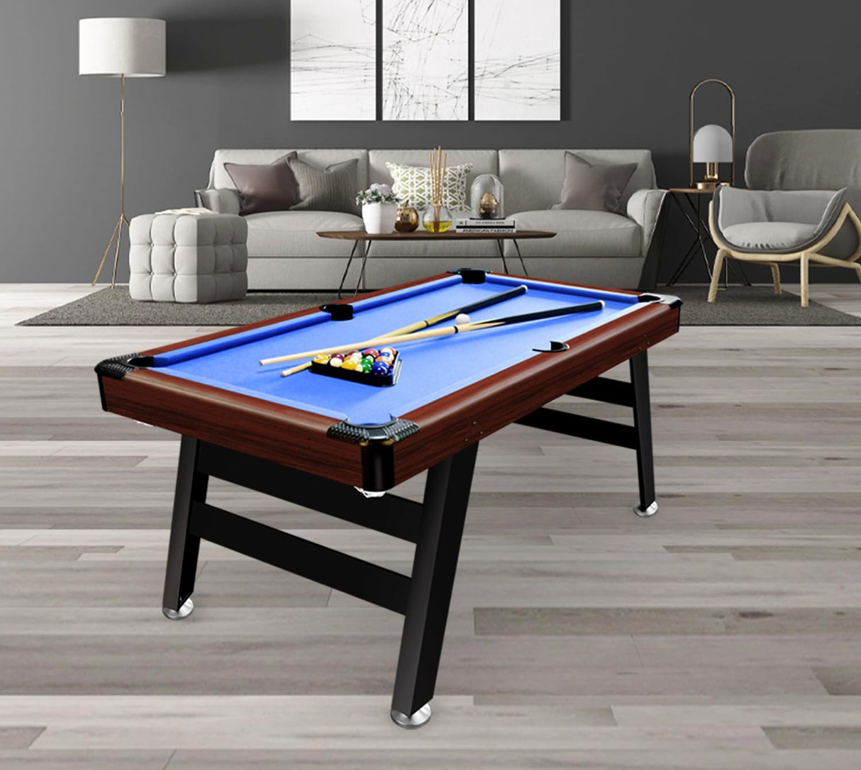 DRM 5FT Pool Table Set Steady Billiards Table with All accessories, Snooker Table DRM