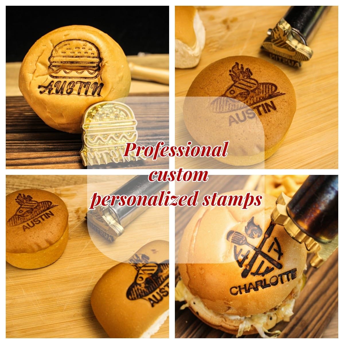 Personalised Custom Branding Iron for Burgers and BBQ Grilling Ashley0921-custom personalized stamps-