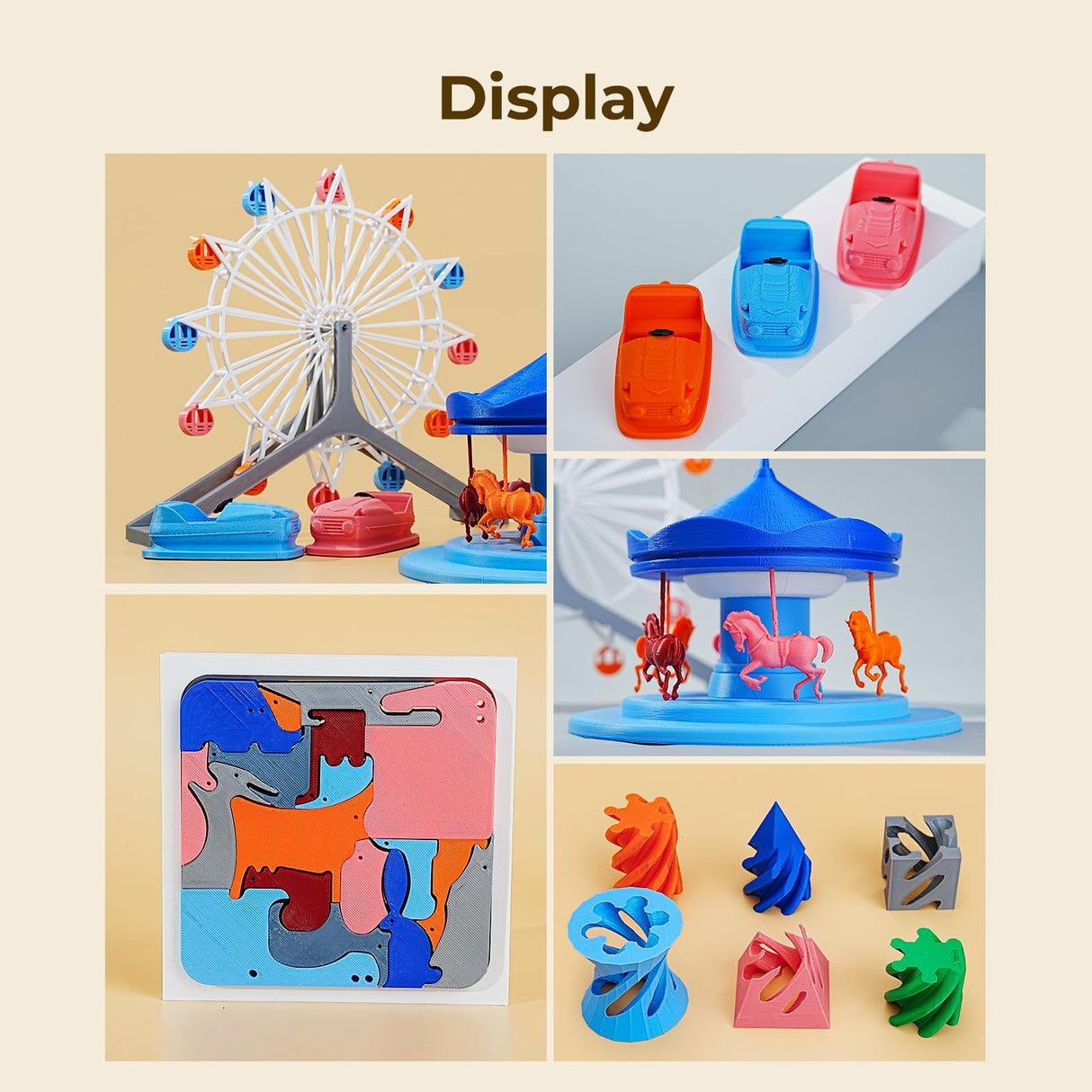 Creality High Speed PLA Filament 1.75mm Bundle 2Kg, 3D Printer Filament for 300mm/s Printing, Rapid PLA Filament No-Tangling, Dimensional Accuracy +/- 0.02mm for Most FDM 3D Printers (Black & White) Creality