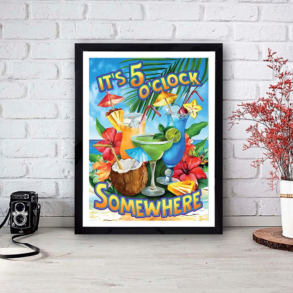 KTHOFCY 5D DIY Diamond Painting Kits for Adults Kids Drinks Full Drill Embroidery Cross Stitch Crystal Rhinestone Paintings Pictures Arts Wall Decor Painting Dots Kits 15.7X11.8 in KTHOFCY