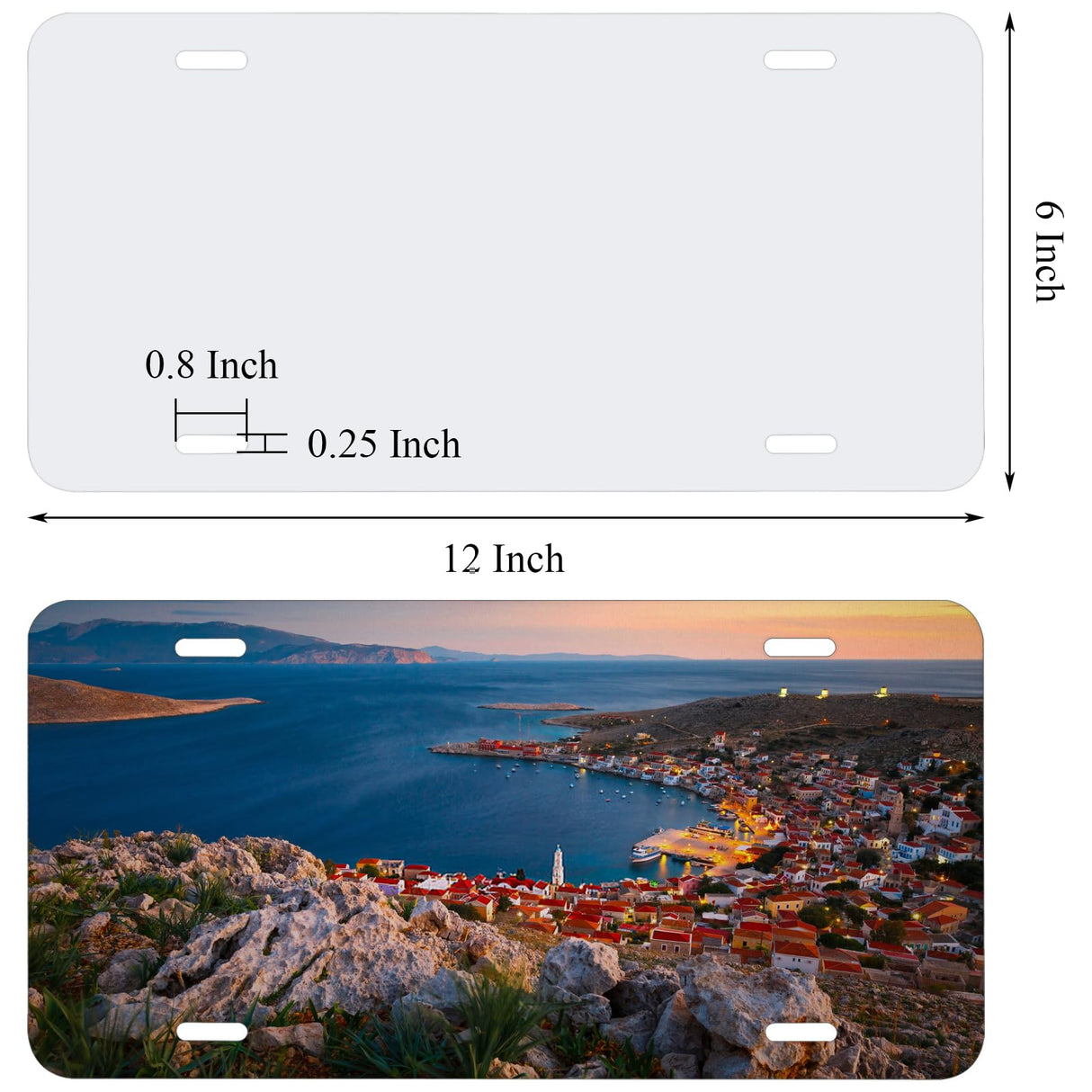 Nicunom 15 Pack Sublimation License Plate Blanks, Metal Aluminum License Plate Tag, Sublimation Car Tag, Automotive License Plates for DIY Picture Custom Design Nicunom