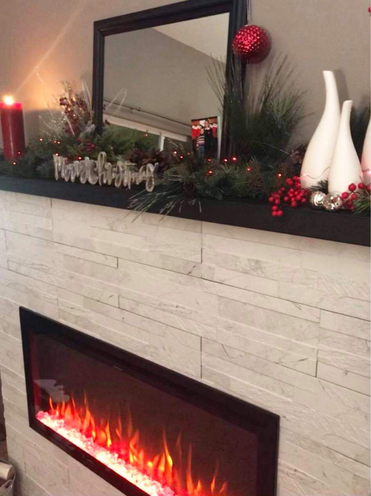 Joel's Antiques - 60 Inch Wooden Floating Shelves for Wall - Made of Natural Wood - Long Heavy Duty Rustic Fireplace Mantel & Book Shelf - Perfect for Living Room - Black 60x8x2 in joelsantiques