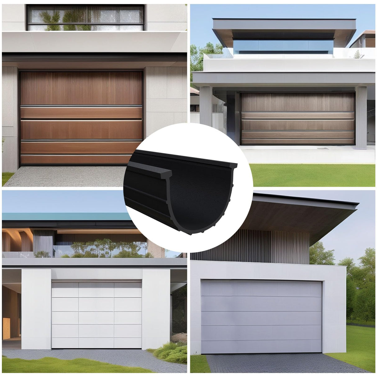 Pluden Garage Door Seal Replacement Wayne Dalton Garage Door 154448, 20 Feet Garage Door Bottom Weather Seal for Weather Stripping Fit 20 feet Wide Doors Pluden