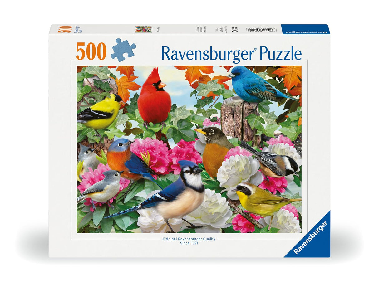 Ravensburger Garden Birds 500 Piece Jigsaw Puzzle for Adults - 12000147 - Handcrafted Tooling, Made in Germany, Every Piece Fits Together Perfectly Ravensburger