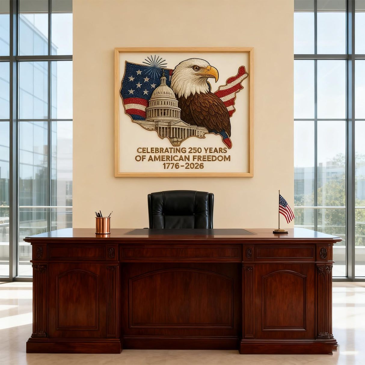RTYUIHN DIY Diamond Painting Kit- Celebrating 250 Years of American Freedom (1776-2026) for Home, Office and Cultural Space Decoration Artwork-Not Included Frame RTYUIHN
