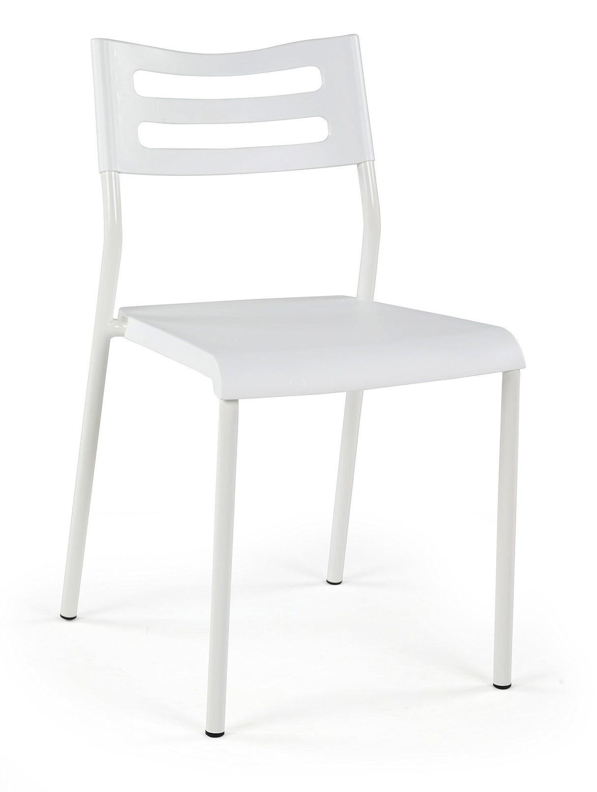 Lucky Theory Humble Crew Lightweight Desk Chair, Plastic, White White 19D x 16W x 30H in Humble Crew