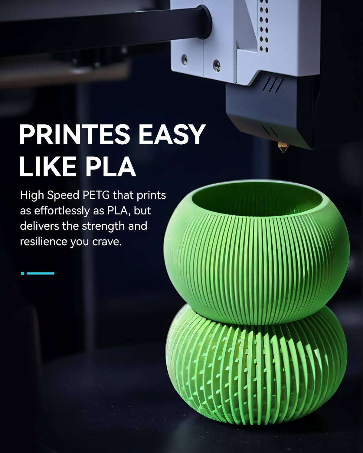 SUNLU High Speed PETG 3D Filament 1.75mm, 30mm/s - 600mm/s Print Range, High Flow Speedy 3D Printer Filament, Fit Most FDM Printers, Dimensional Accuracy +/- 0.02mm, 1kg Spool, (Orange) SUNLU