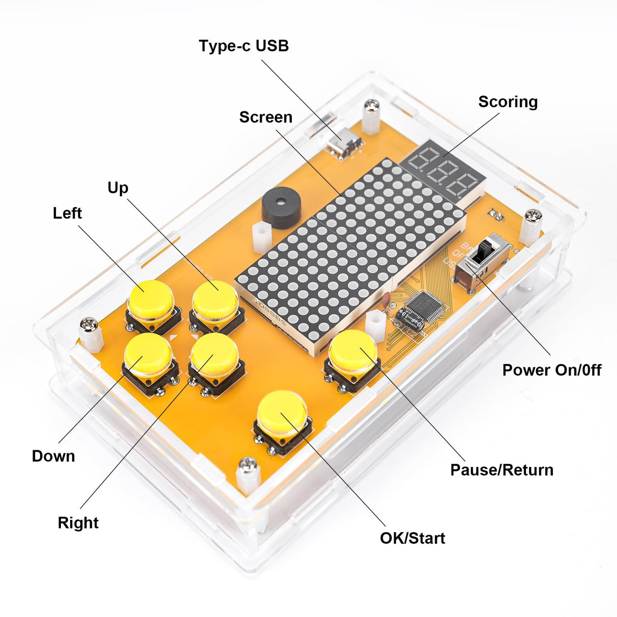 LEPANDA DIY Game Console, Soldering Project Kit, Electronics Solder Practice Kit, Designed for Students, Great STEM Project and Gift LEPANDA