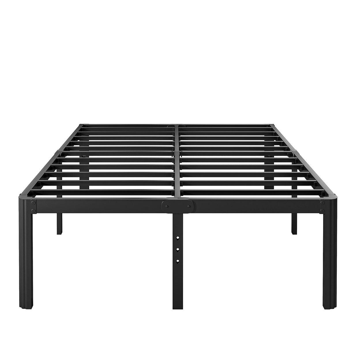 Hunlostten 18in Full Size Bed Frame No Box Spring Needed, Heavy Duty Metal Platform Bed Frame Full with Round Corners, Easy Assembly, Noise Free, Black Hunlostten