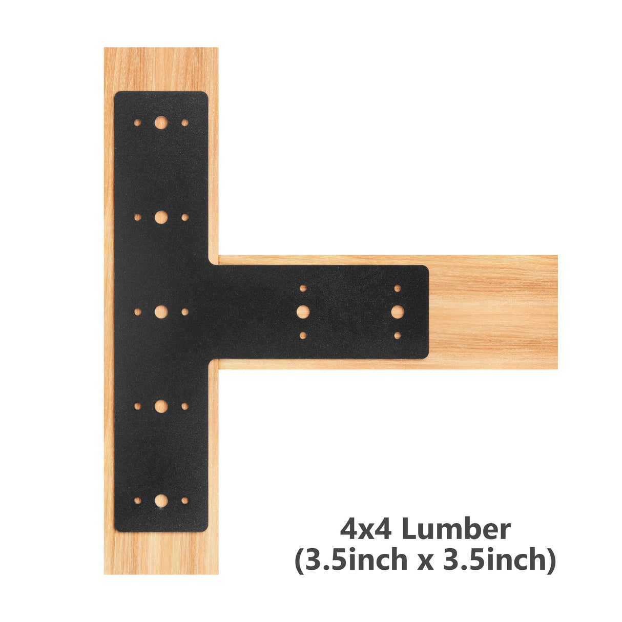 Sihnman 14" x 8.5" T Shape Steel Flat Bracket (1 pc) with Powder Coating as Mending Plate, Joining Brackets, Connecting Brackets, T Strap. Metal Plate with Holes, T Flat, T Plate for Truss framing. Sihnman