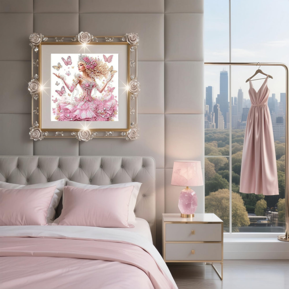 5D Diamond Art Kits for Adults,Dancing Young Woman Special Shape Diamond Painting Kits for Beginners,Butterfly DIY Crystal Paint by Diamonds Dots Gem Art Craft for Home Decor 11.8x11.8 Inch Acelii