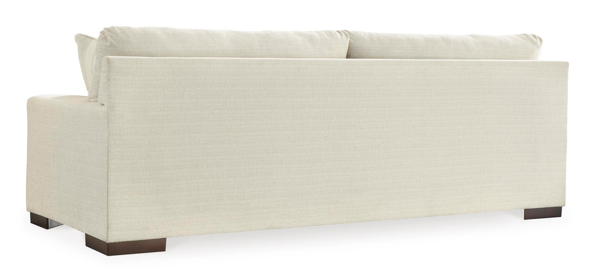Signature Design by Ashley Maggie Contemporary Upholstered Sofa with Accent Pillows, Off-White Signature Design by Ashley