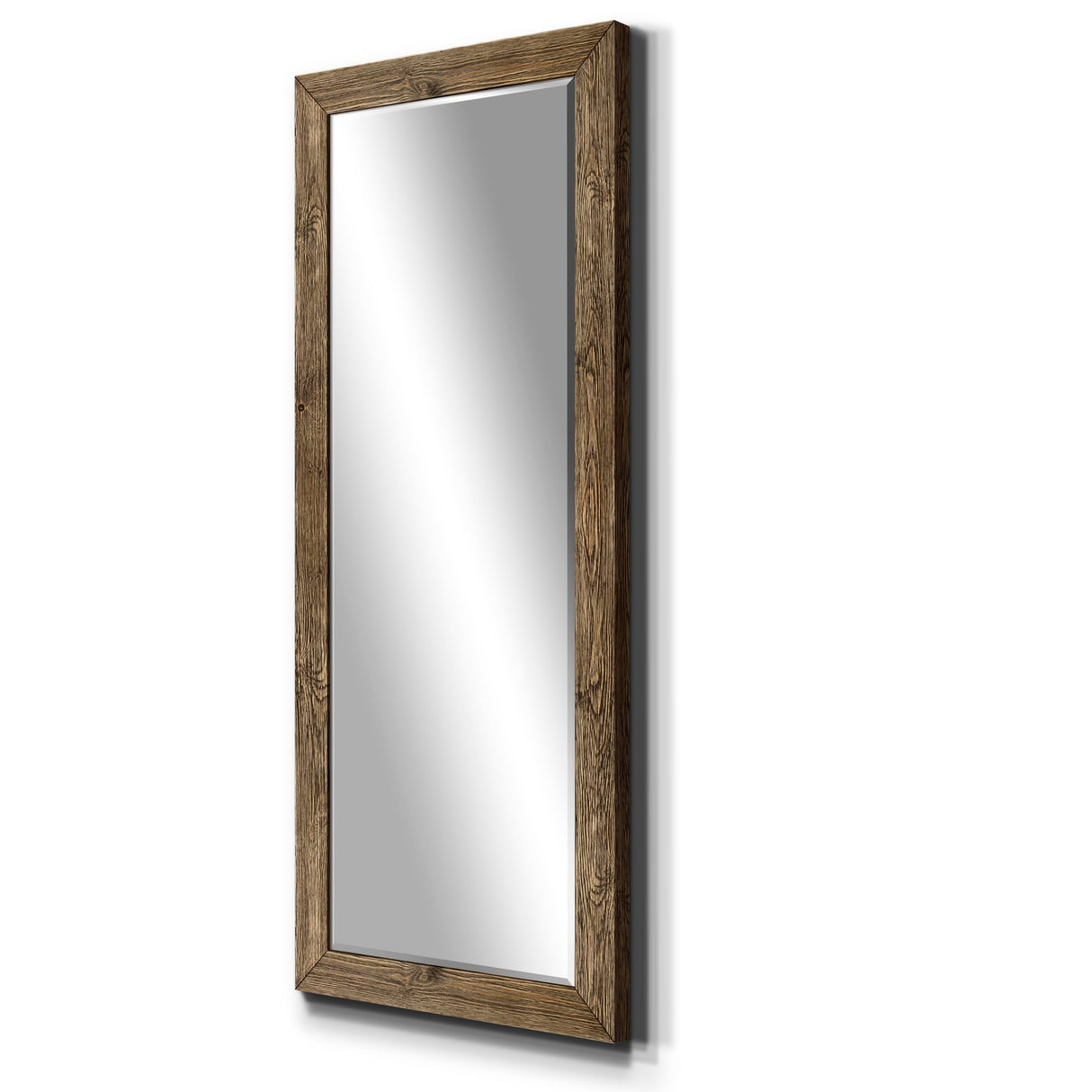 Wexford Home Barnwood Wood Full Length Mirror - Distressed Tonal Walnut (AR2-L05S) WEXFORD HOME