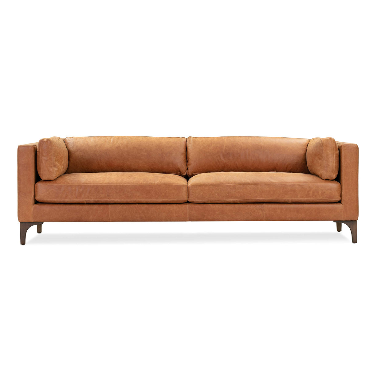 POLY & BARK Argan 93" Sofa in Full-Grain Pure-Aniline Italian Tanned Leather in Cognac Tan POLY & BARK