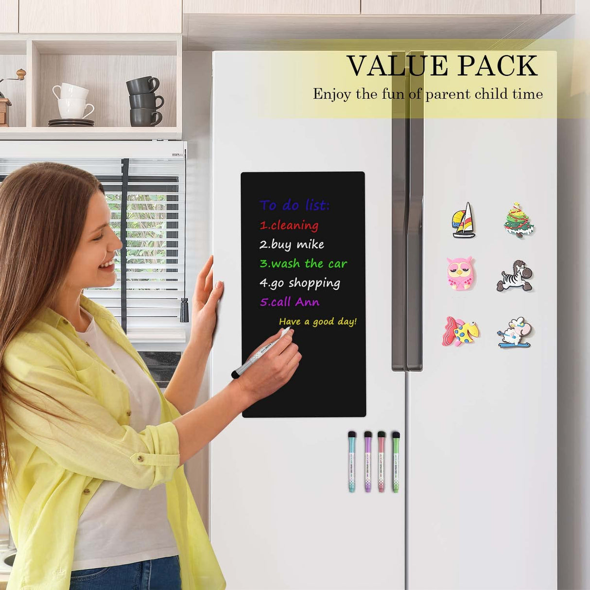 OUCPC Black Blank Car Magnets with 40 mils, 2 Pack 24” x 12” Car Magnets and Decals, Rounded Corners Car Door Magnets, Magnet for Car to Advertise Business, Prevent Car Scratches & Dents OUCPC